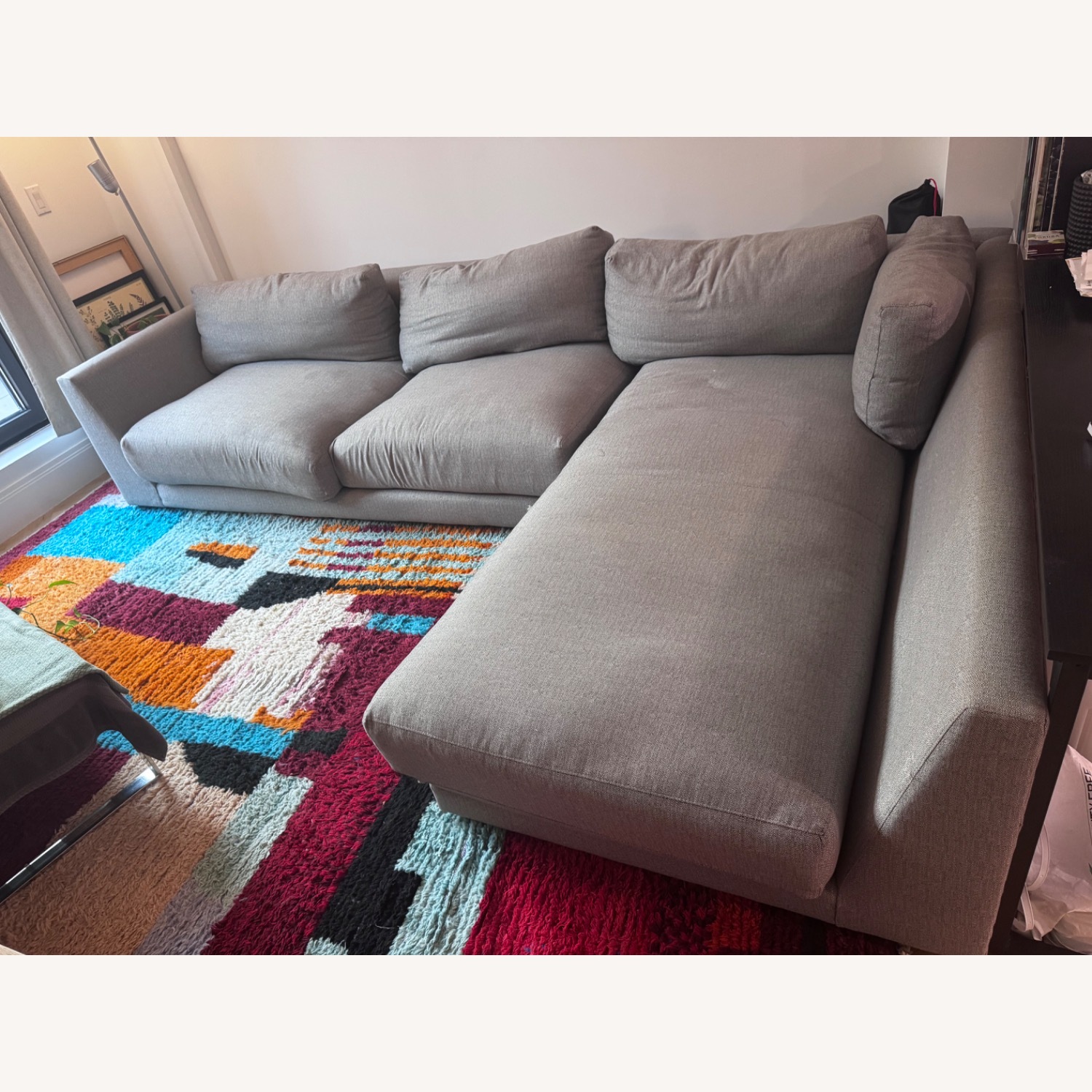 Room & Board Clemens Sectional Gray Fabric 125 inch - image-1