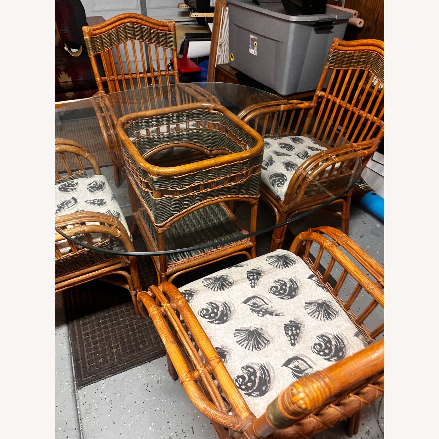  80’s Rattan 5 Piece Outdoor Set  - image-1
