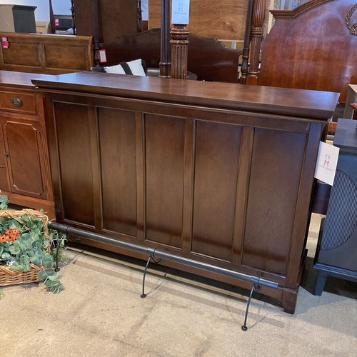 Used Solid Wood Bar w Storage Furniture for sale on AptDeco