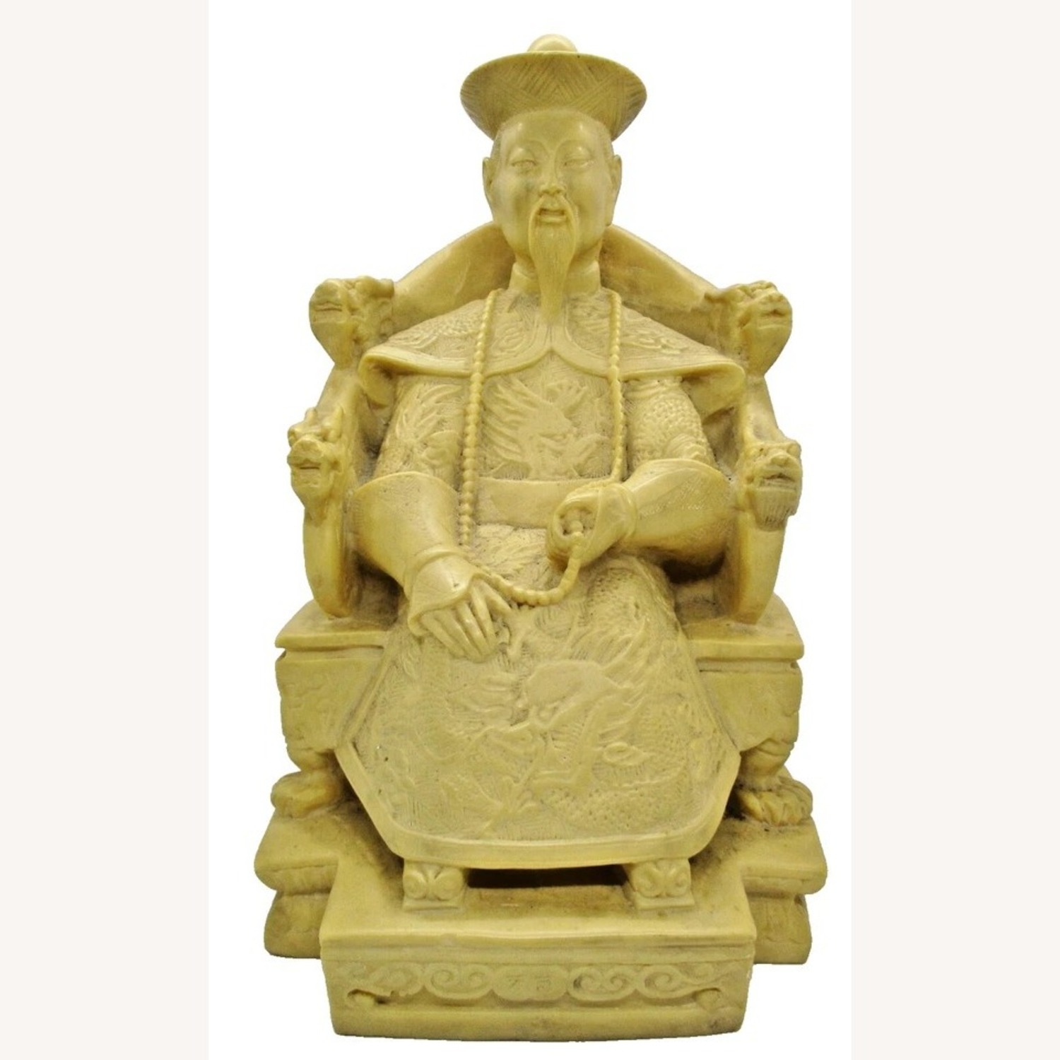 Antique Chinese Carved Stone Qianlong Emperor - image-1