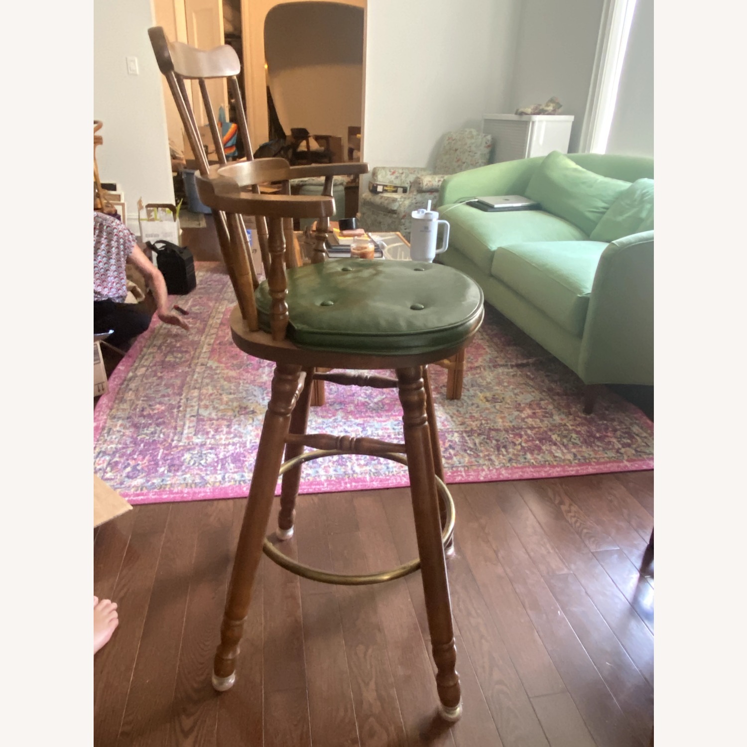 Vintage Green Bar Stools/Chairs - image-1