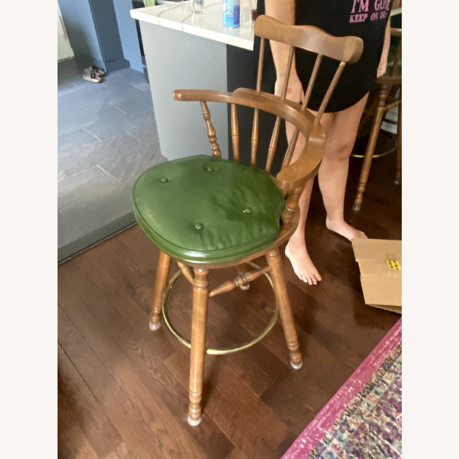 Vintage Green Bar Stools/Chairs - image-2