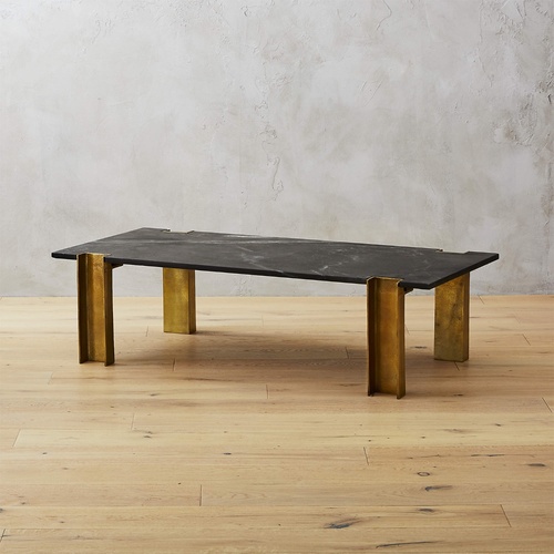 Used CB2 Alcide Black Marble Coffee Table for sale on AptDeco