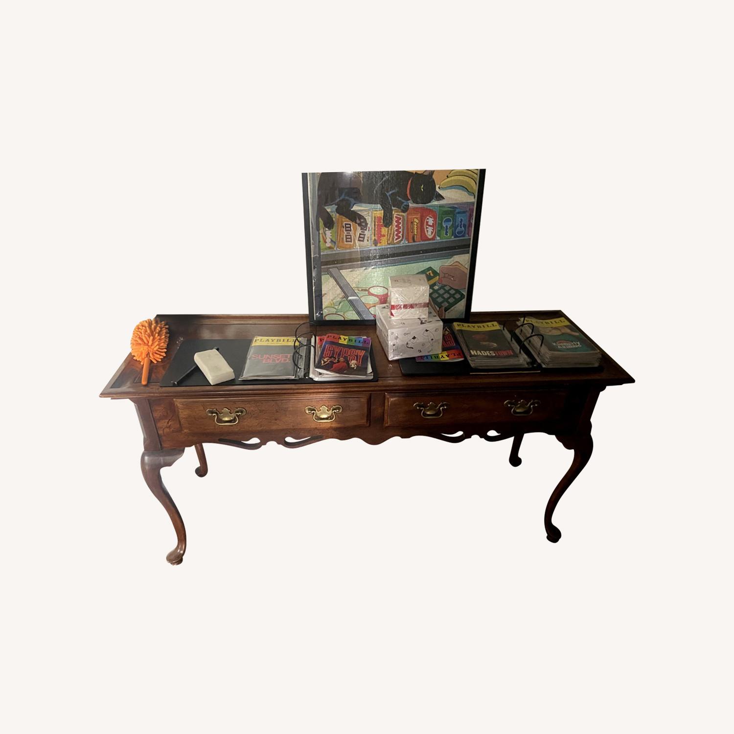 Vintage Dark Brown Console / Hall Table - image-0