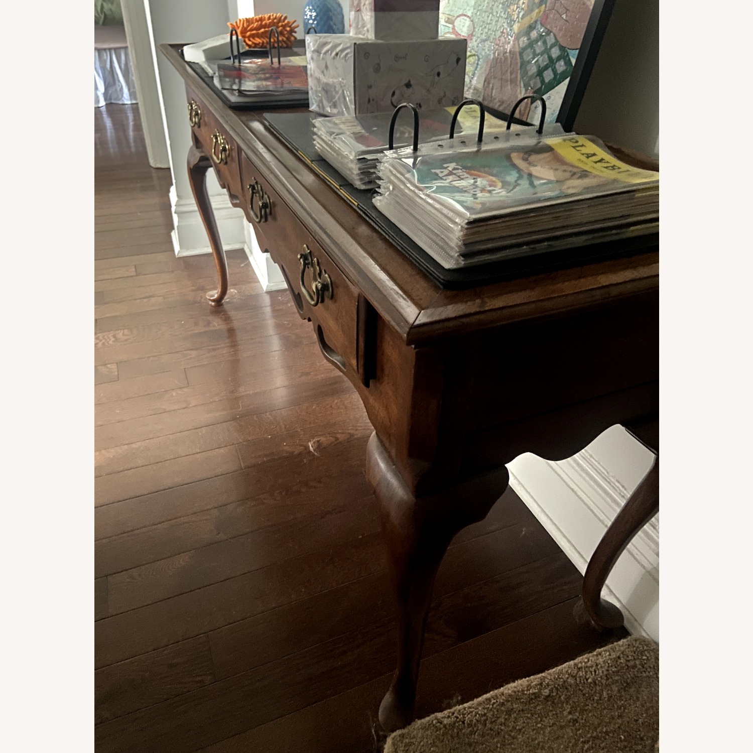 Vintage Dark Brown Console / Hall Table - image-2