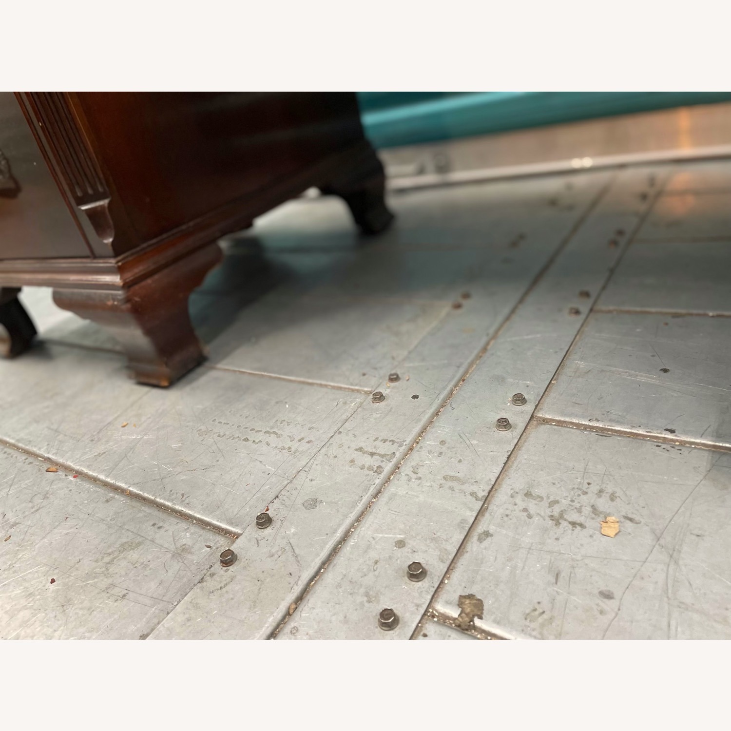 Antique 1930s Sold Mahogany Writing Desk - image-6