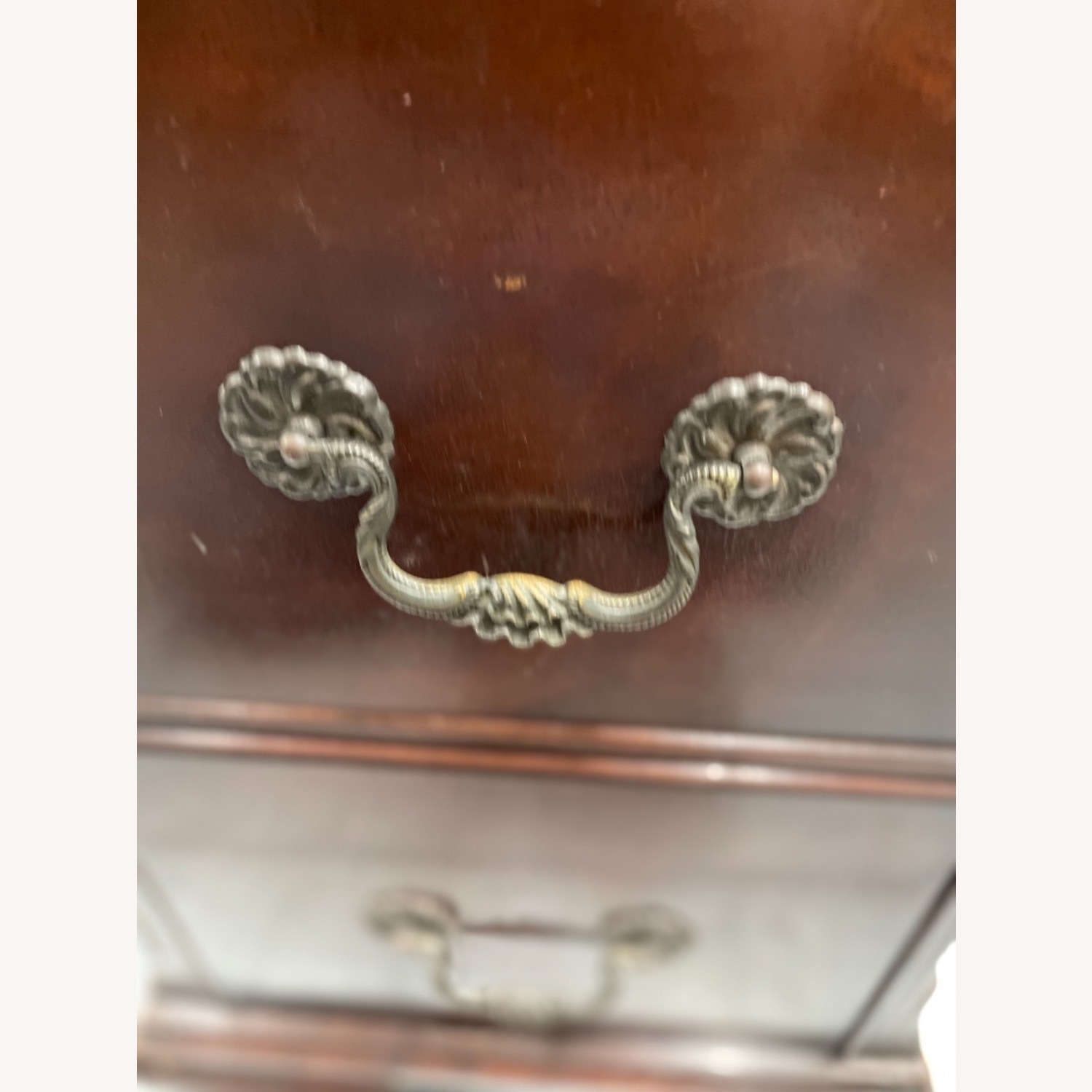 Antique 1930s Sold Mahogany Writing Desk - image-15