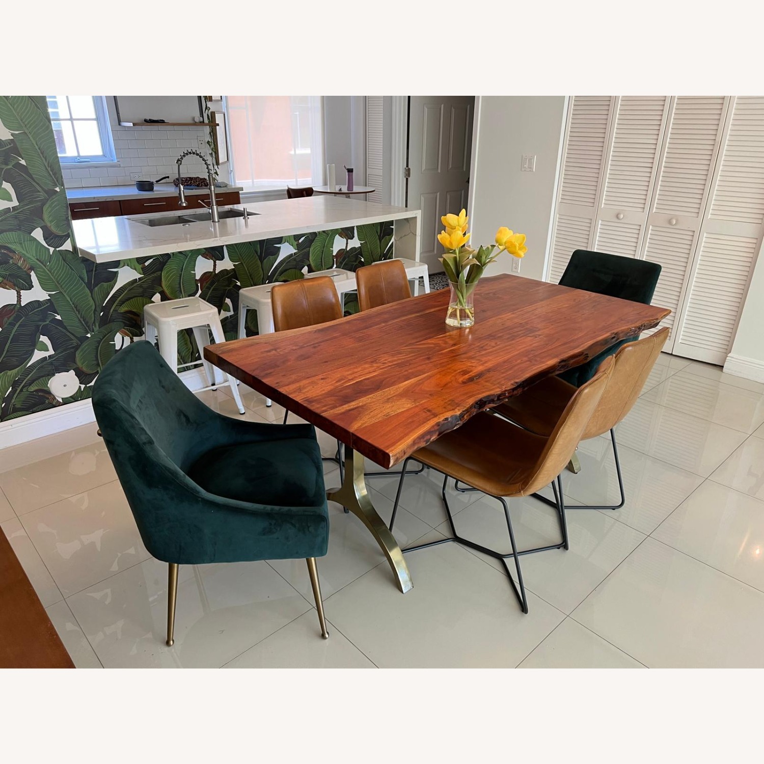 Slope Leather Dining Chairs (x4) - image-1