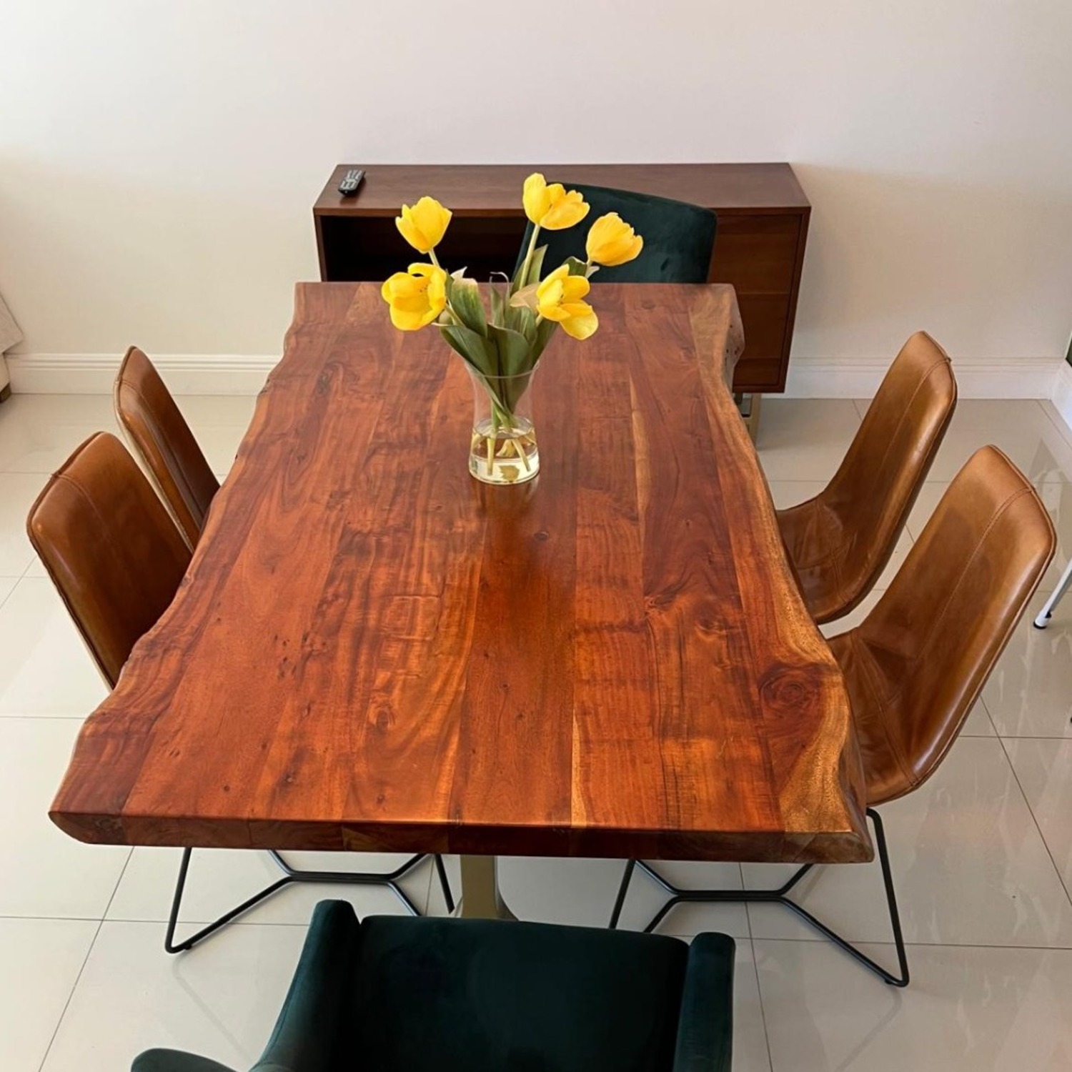 Slope Leather Dining Chairs (x4) - image-3