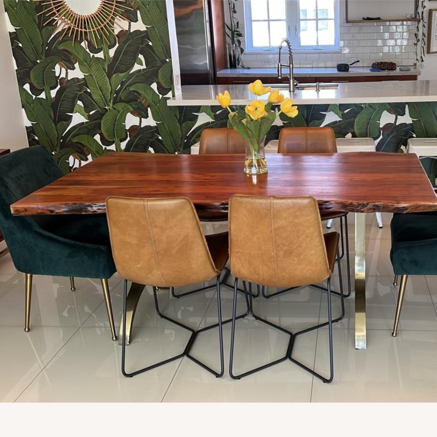 Slope Leather Dining Chairs (x4) - image-4