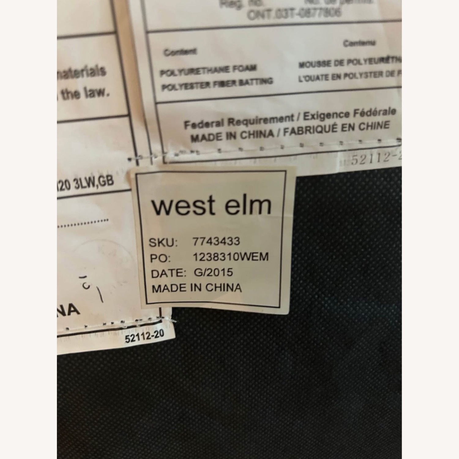 West Elm Gray Retro Winged Back Chair - image-3