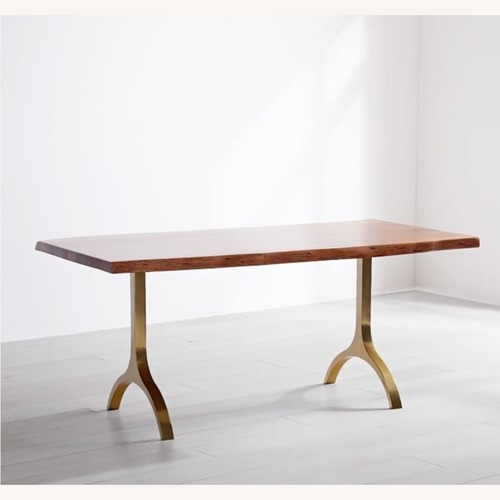 Used West Elm Cast Trestle Dining Table for sale on AptDeco