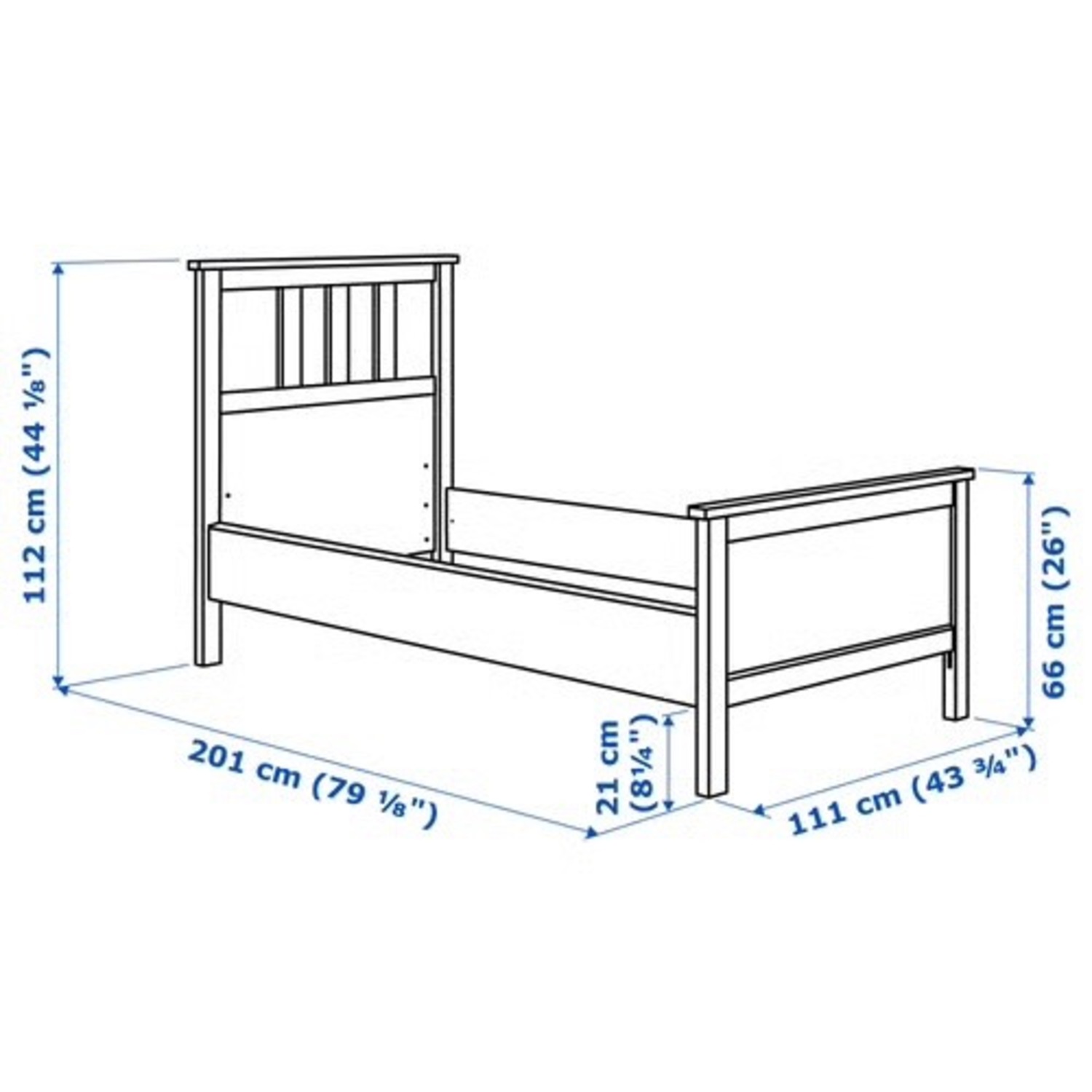 IKEA Hemnes Black/ Dark Brown Twin Bed - image-5