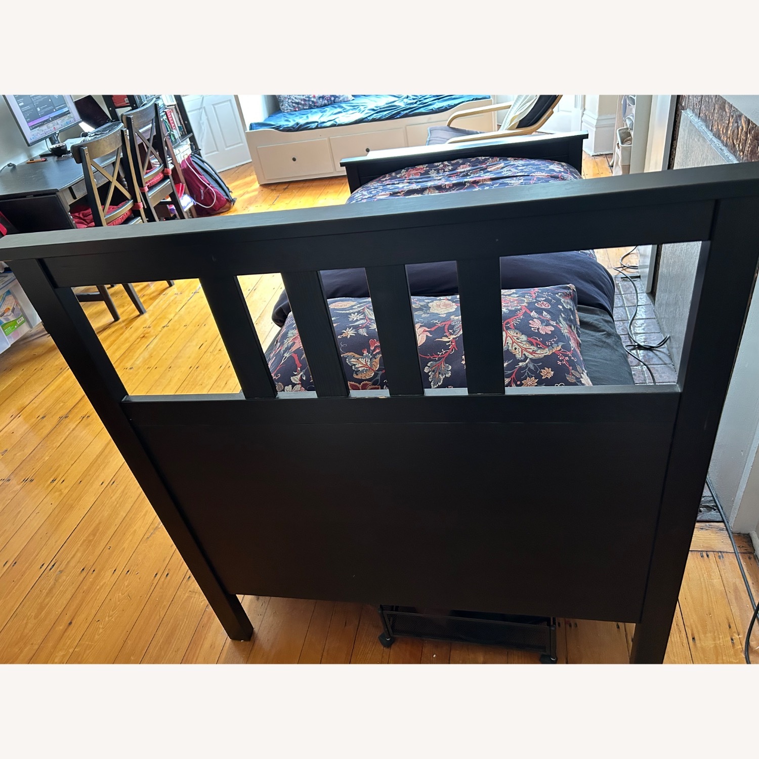 IKEA Hemnes Black/ Dark Brown Twin Bed - image-4