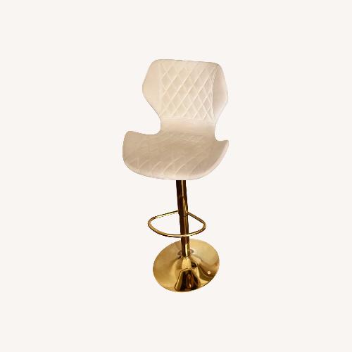 Used Velvet Bar Stools Set of 2 Counter Barstools for sale on AptDeco