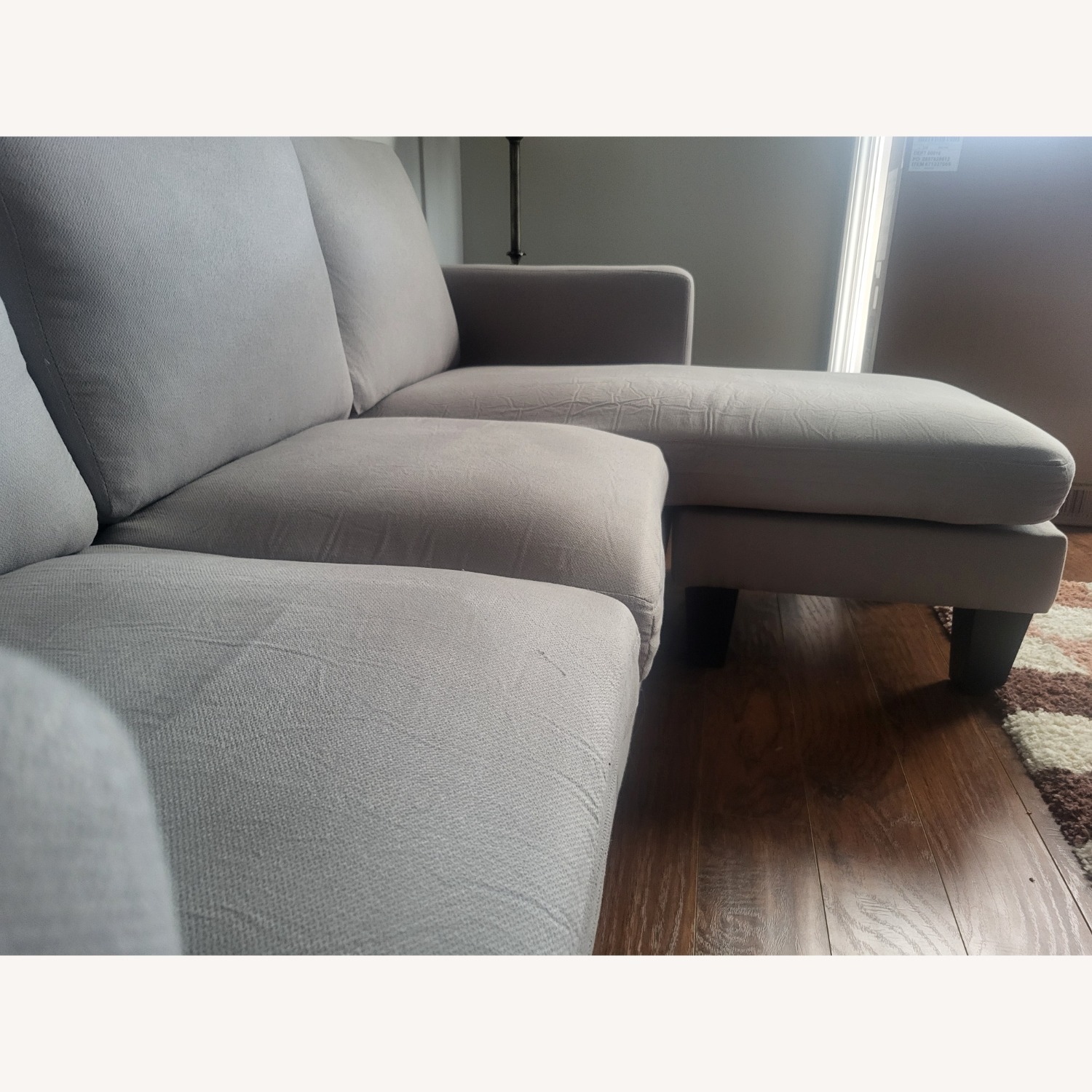 Furmax 70" Grey Linen 3-seat Sectional - image-2