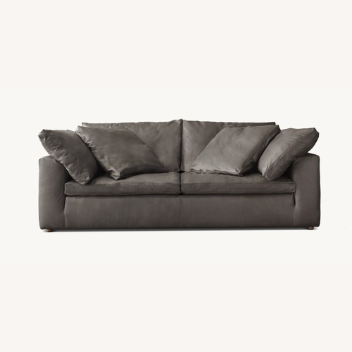 Used RH Velvet 8 ft. Sofa in Twilight Blue Gray for sale on AptDeco