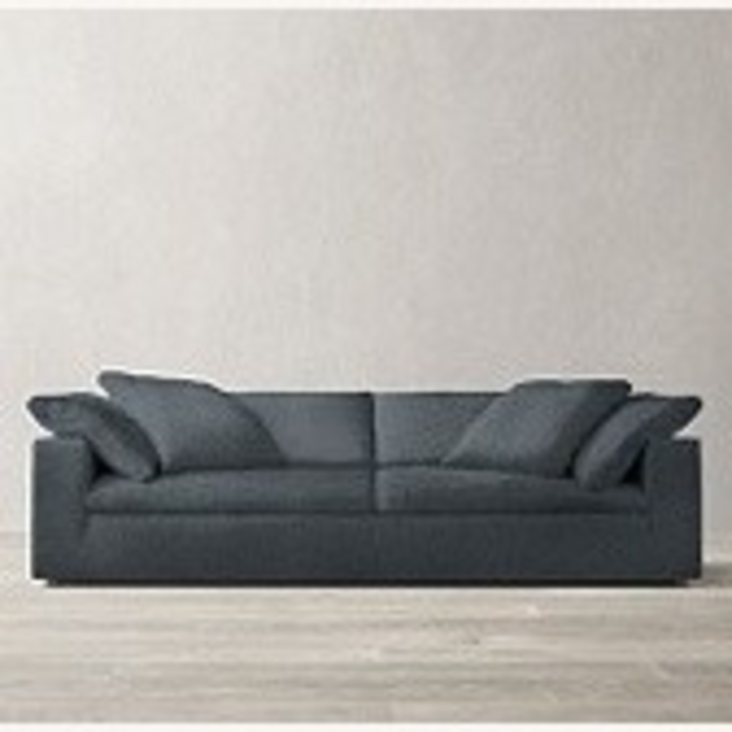 RH Velvet 8 ft. Sofa in Twilight Blue Gray - image-1