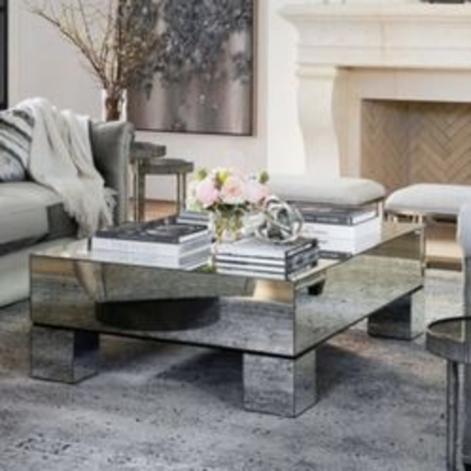 Mirrored Modern Coffee Table - image-2
