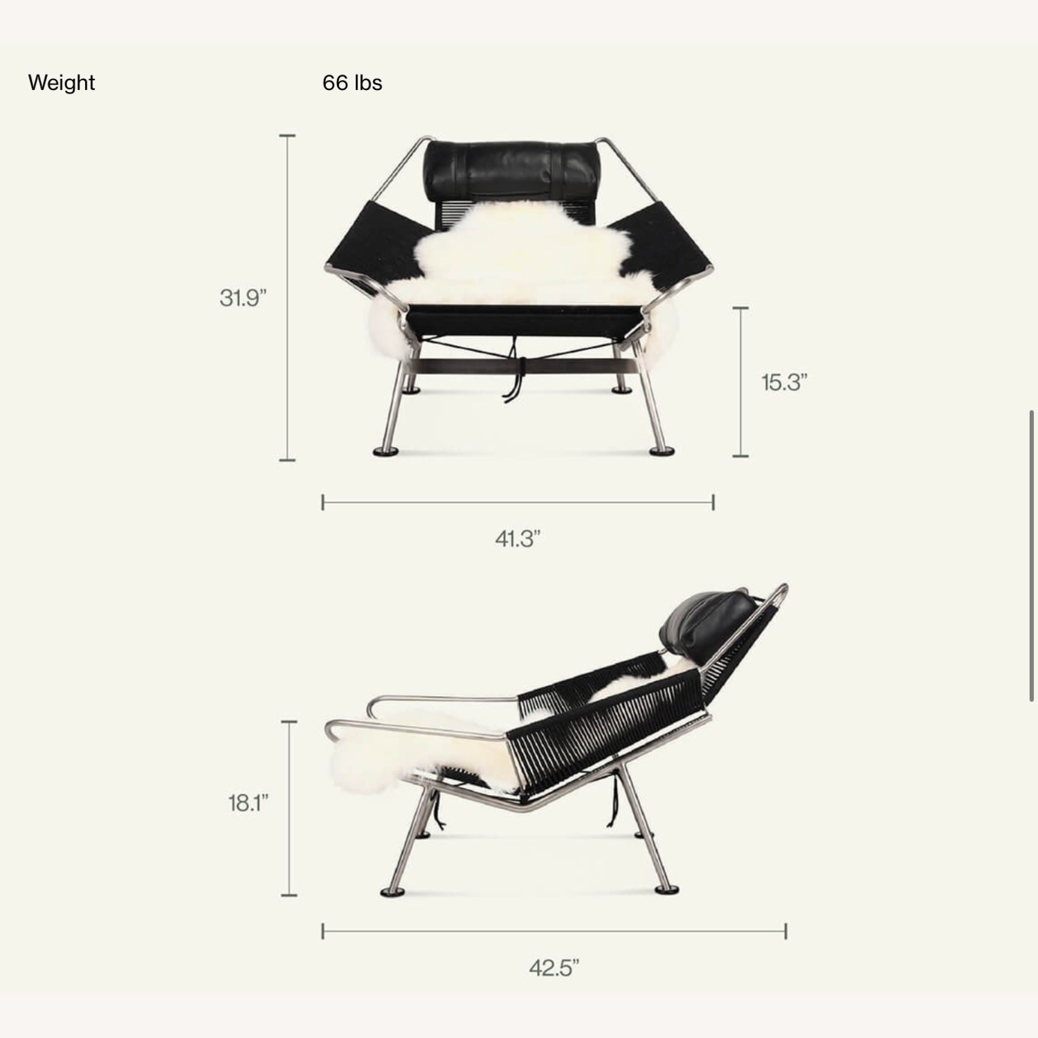 Flag Halyard Chair - Black Cord Color - image-9