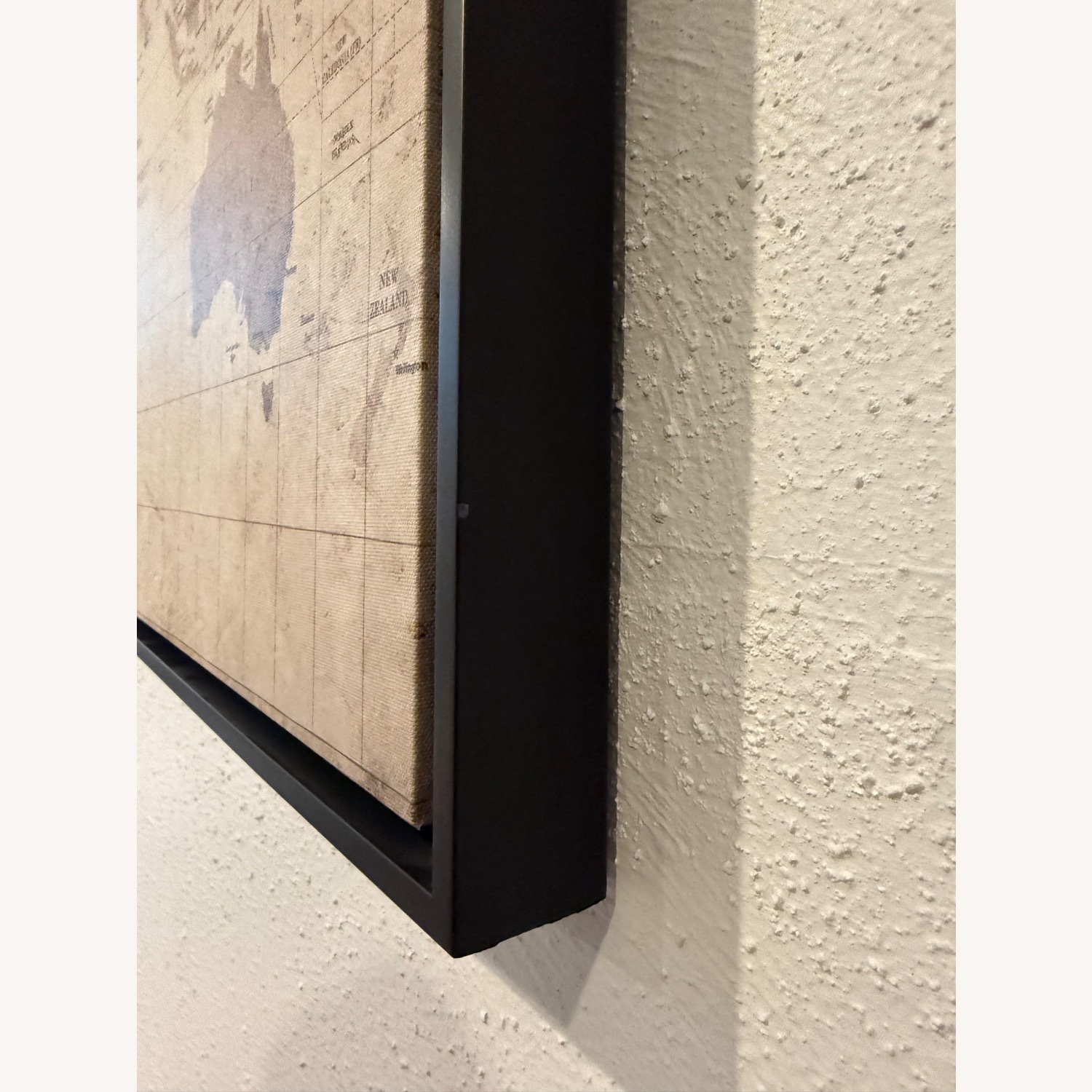 Wayfair Framed Distressed World Map Canvas Wall Art - image-1