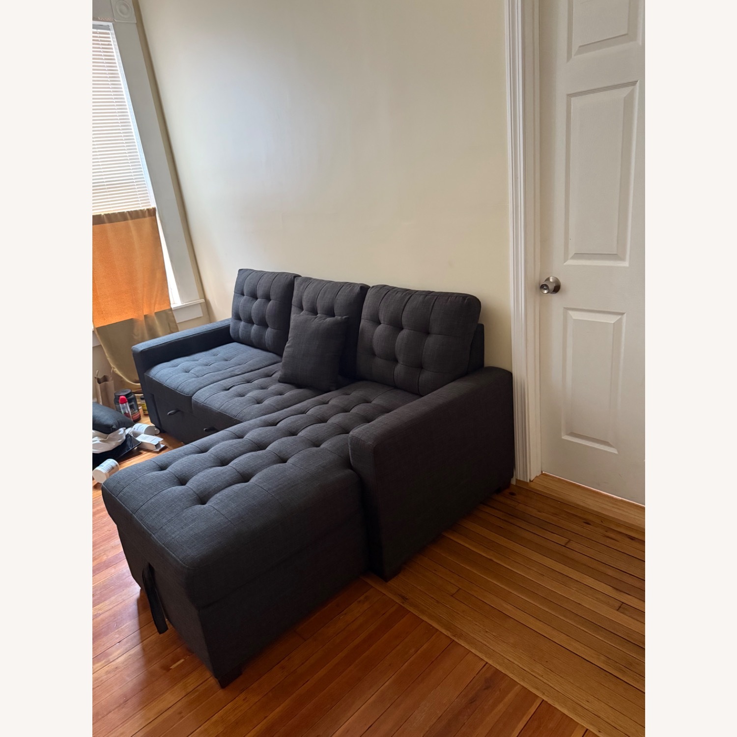 Dark Gray Sleeper Sofa - image-3
