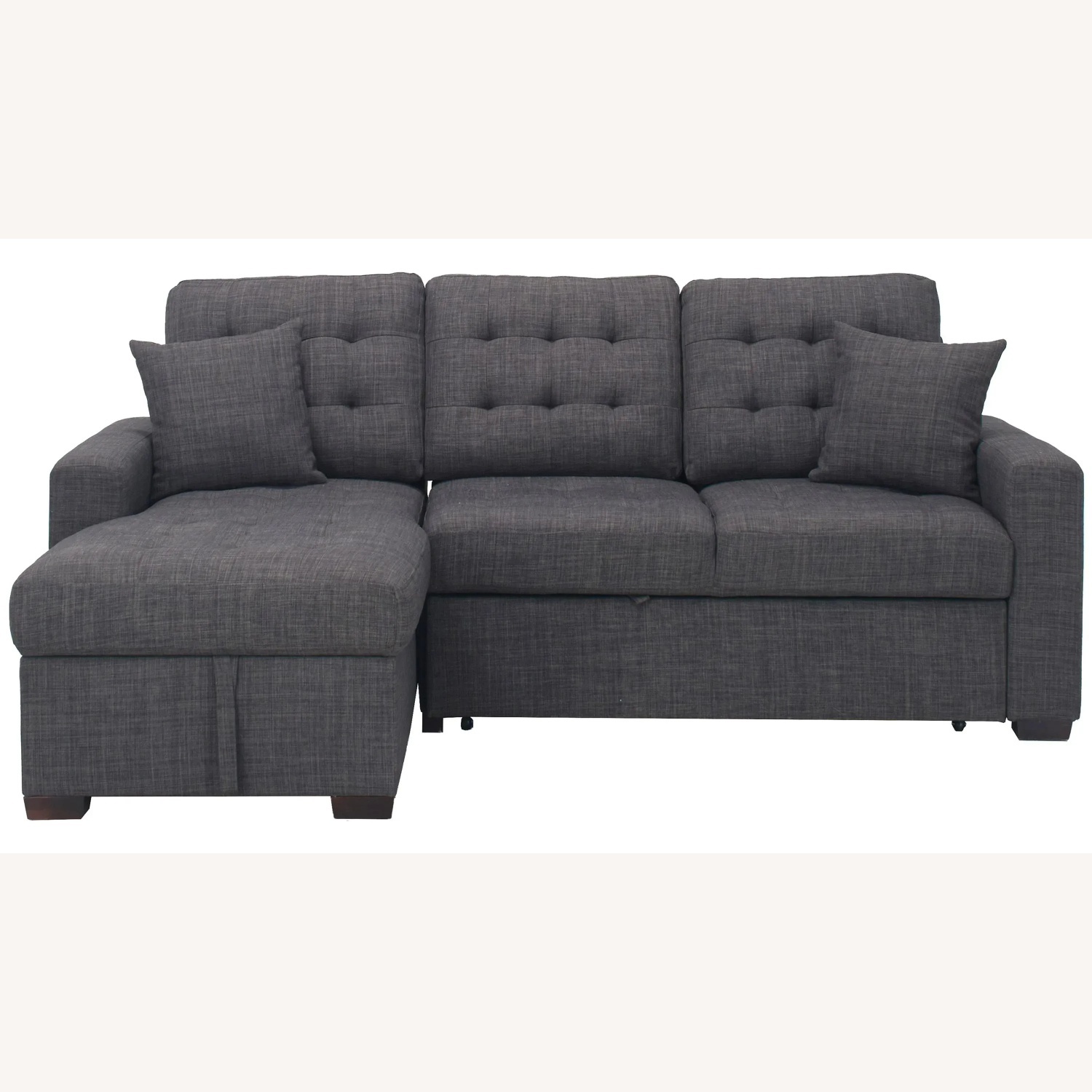 Dark Gray Sleeper Sofa - image-7