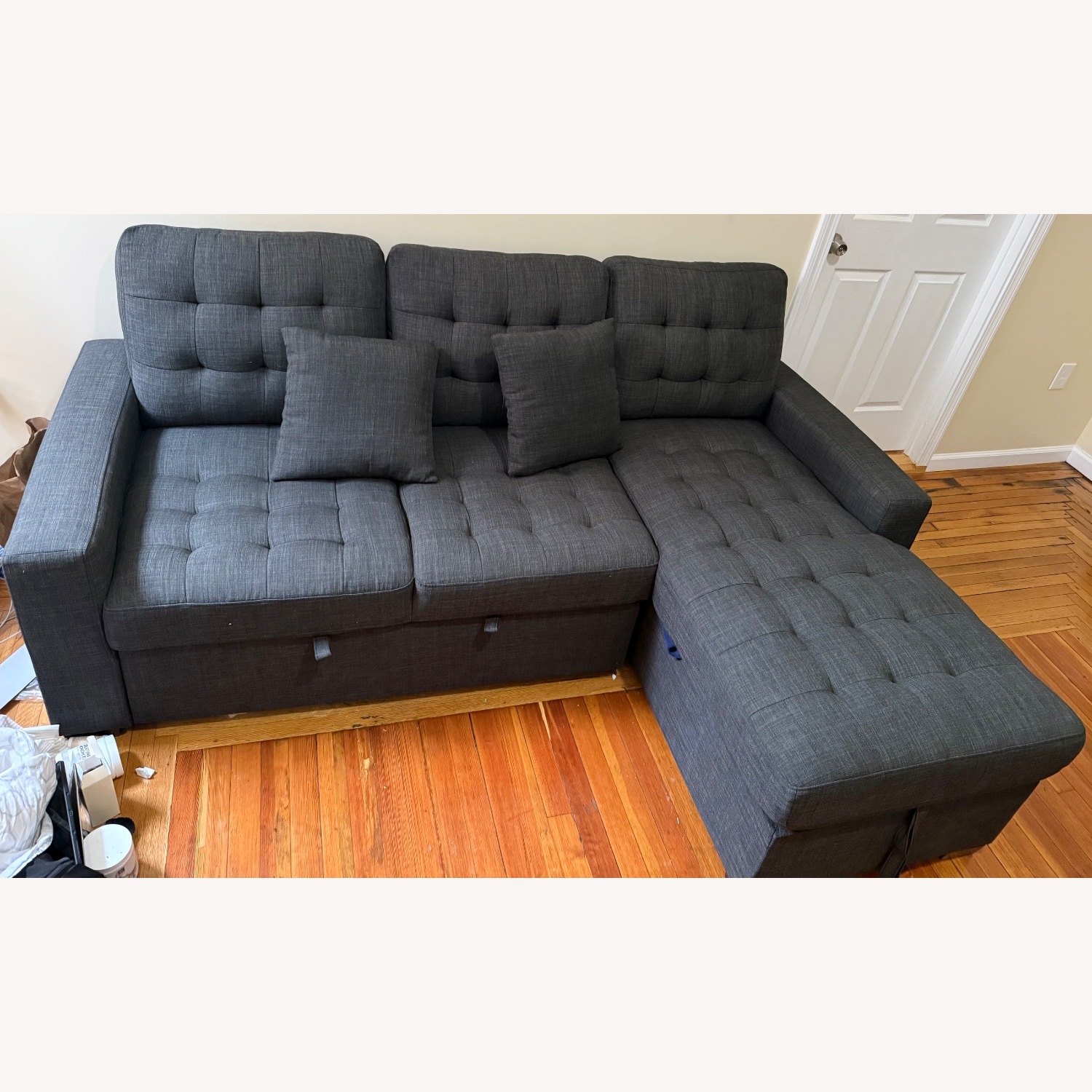 Dark Gray Sleeper Sofa - image-2