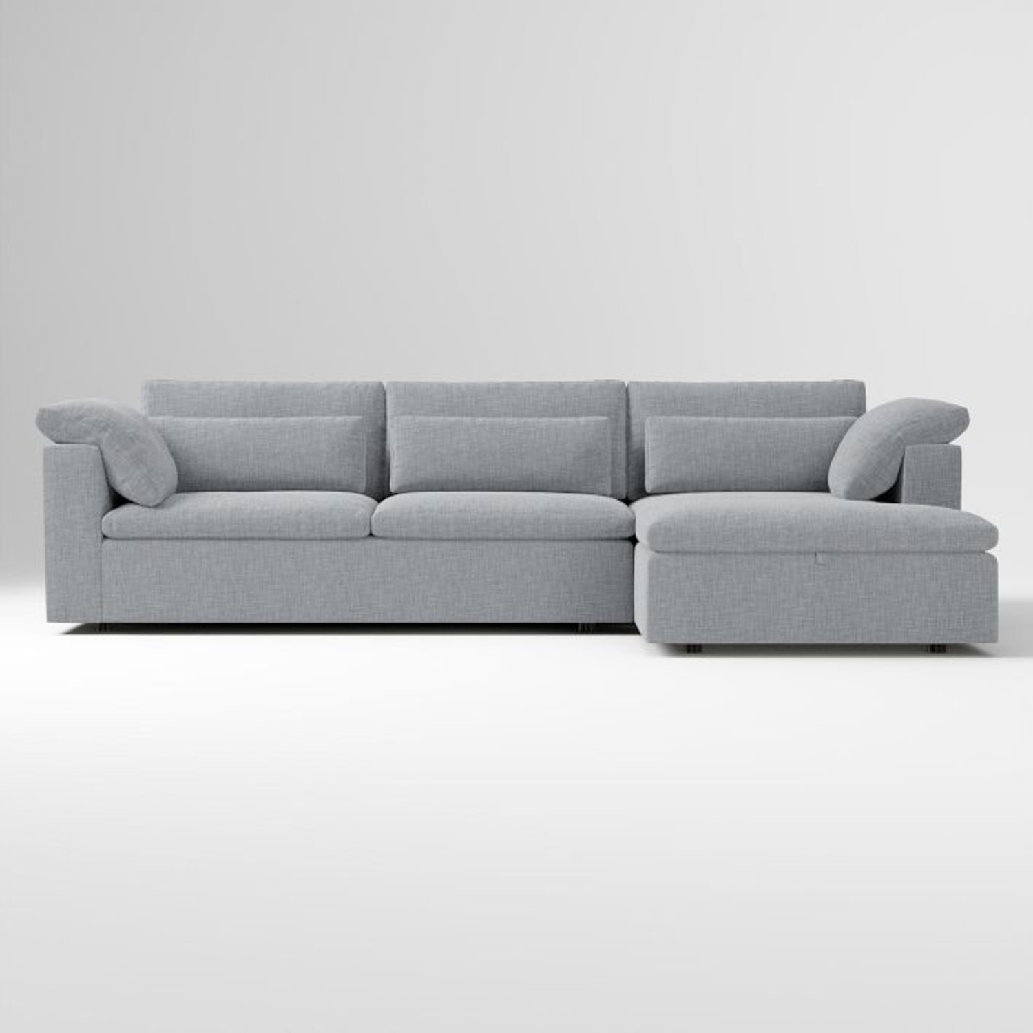 West Elm Sectional Sleeper Sofa With Storage - image-0