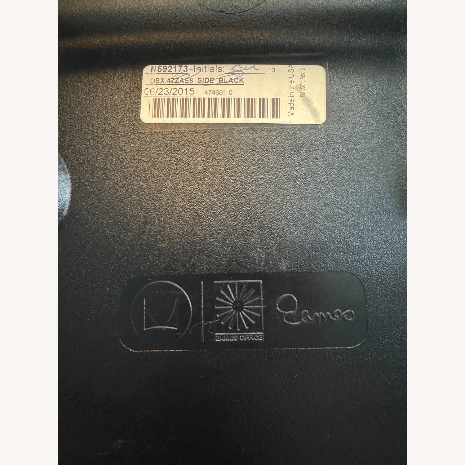 Eames Molded Plastic Side Chair in Black - image-3