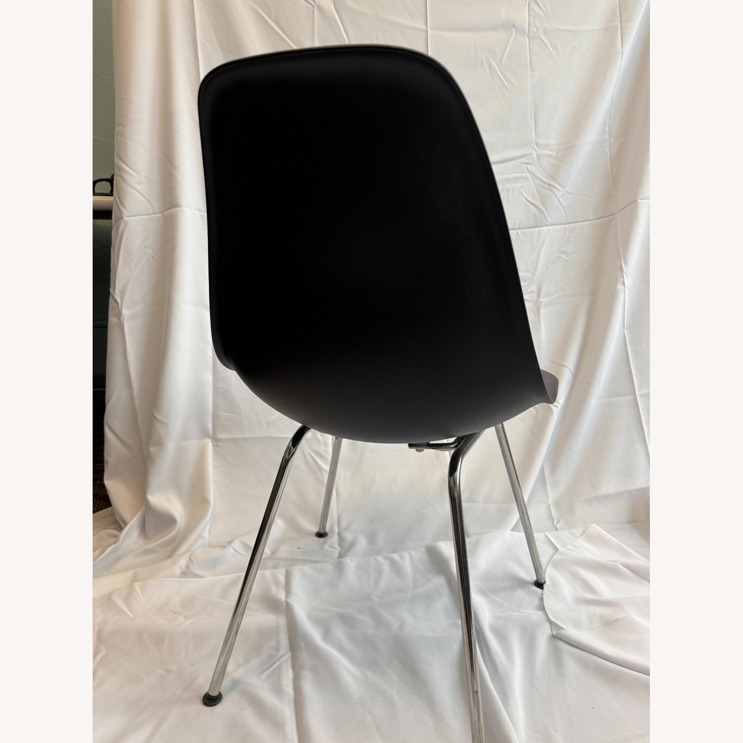 Eames Molded Plastic Side Chair in Black - image-2