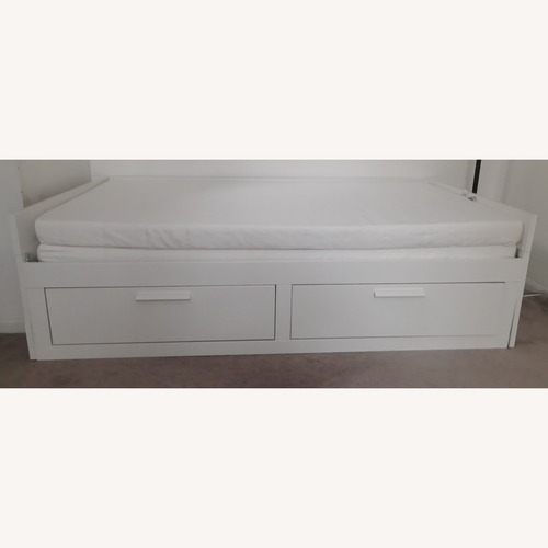 Used Daybed BRIMNES With 2 Drawers, White for sale on AptDeco