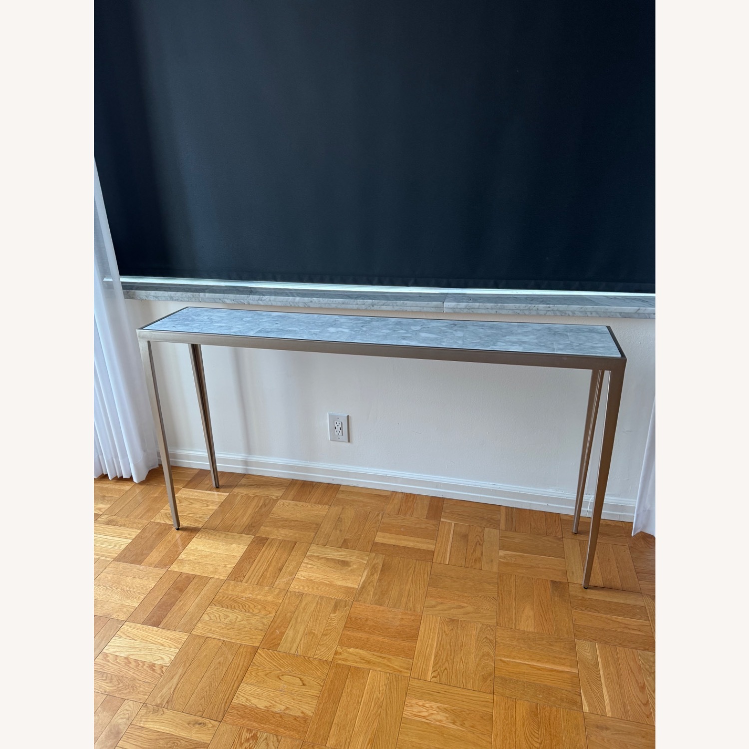 Console Table Marble Top & Metal - image-0