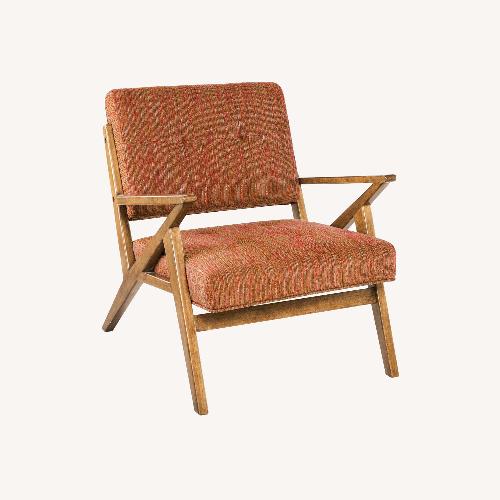 Used INK+IVY Rocket Orange Tufted Microfiber Arm Chair for sale on AptDeco