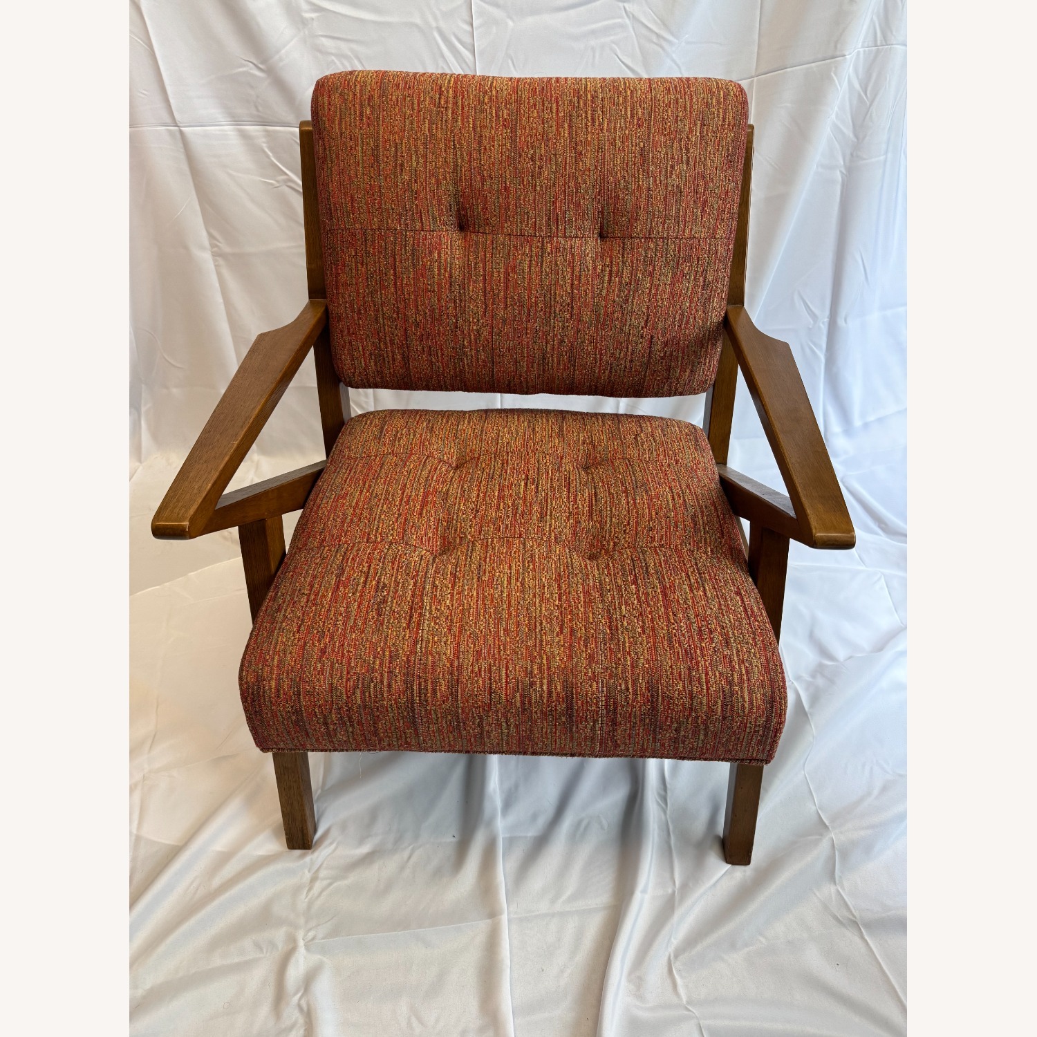 INK+IVY Rocket Orange Tufted Microfiber Arm Chair - image-2