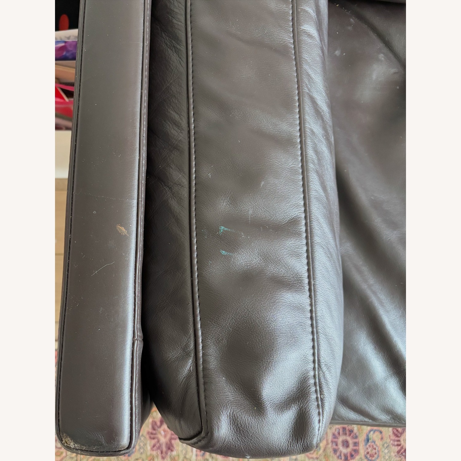 Herman Miller's Bolster 3 Seater in Brown Leather - image-3