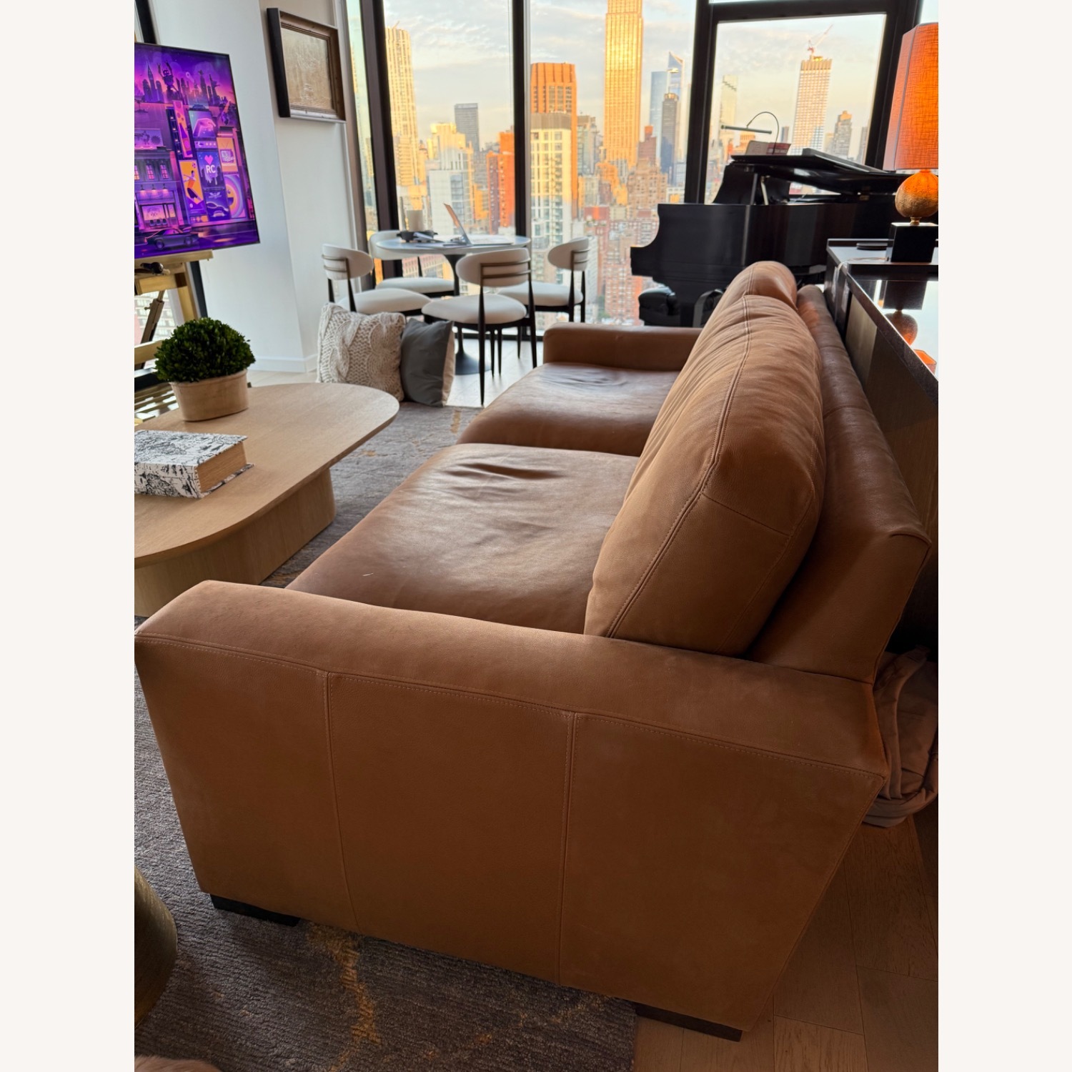 RH 8ft Italian Cavallino Leather Maxwell Sofa - image-6