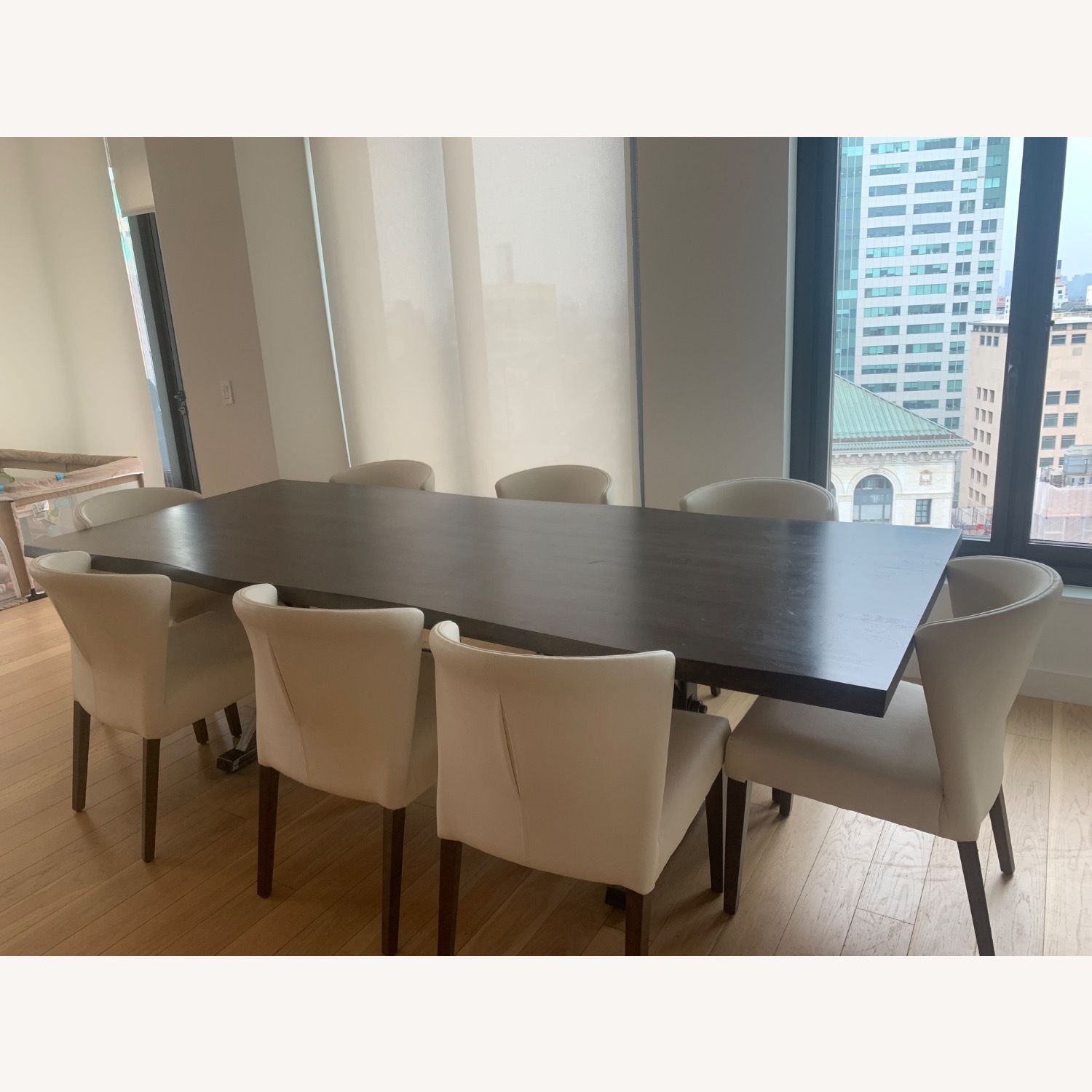 Safavieh Wooden Table and Leather Chairs  - image-2