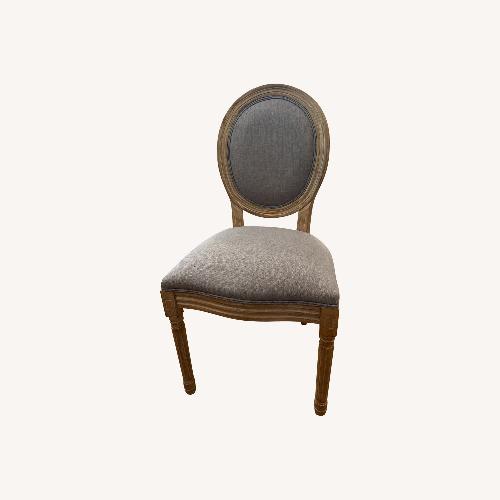 Used 6 King Louis Style Solid Wood Dining Chairs - Grey for sale on AptDeco