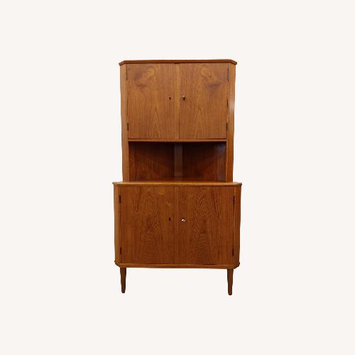 Used Vintage Danish Modern Teak Corner Cabinet for sale on AptDeco