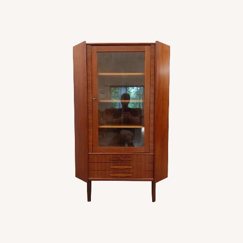 Used Vintage Danish Modern Teak Corner Cabinet for sale on AptDeco