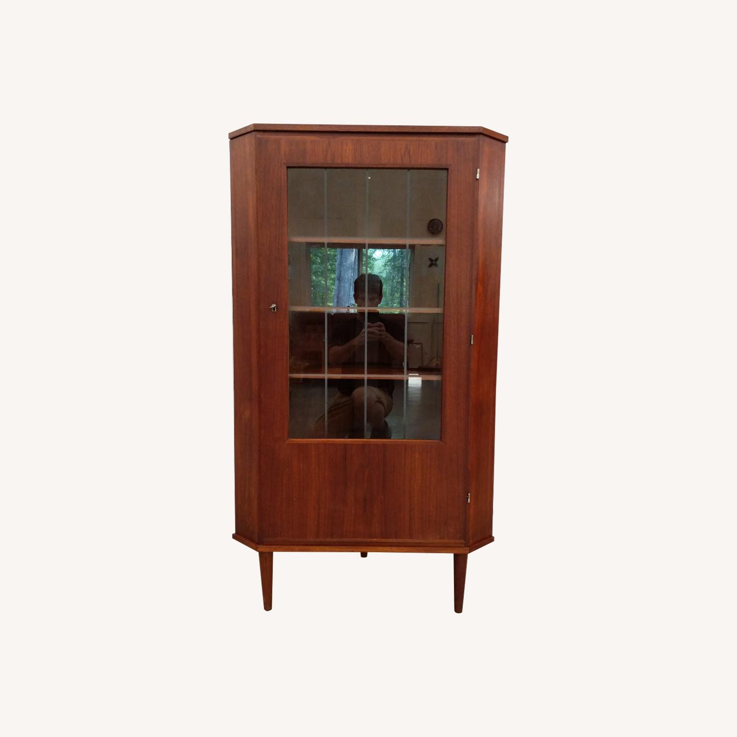 Vintage Danish Modern Teak Corner Cabinet - image-0