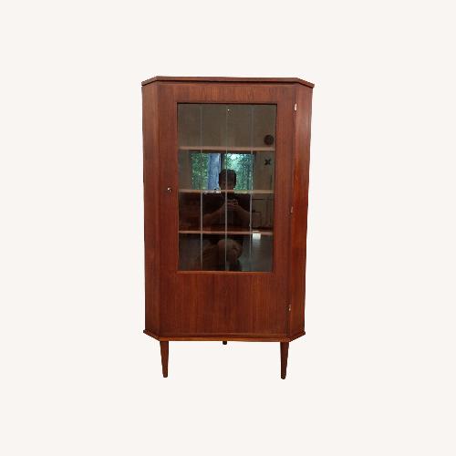 Used Vintage Danish Modern Teak Corner Cabinet for sale on AptDeco