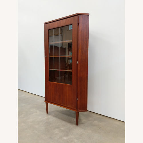 Used Vintage Danish Modern Teak Corner Cabinet for sale on AptDeco