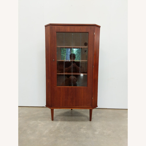 Used Vintage Danish Modern Teak Corner Cabinet for sale on AptDeco