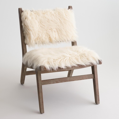 Used World Market Solid Faux Chair for sale on AptDeco