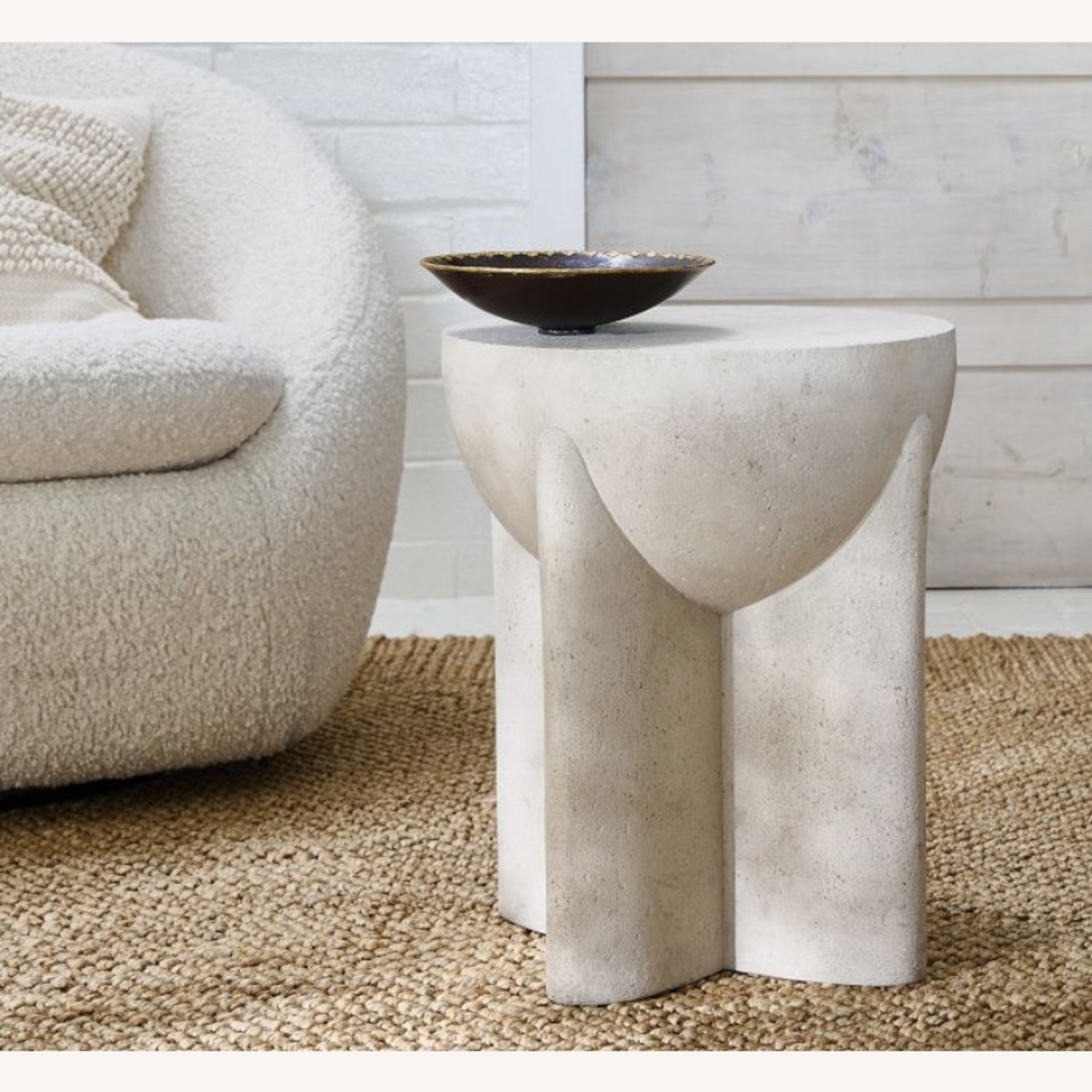 West Elm Lava Stone Side Table - image-2