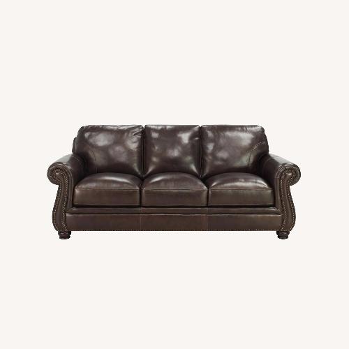 Used Raymour & Flanigan Alistair Leather Couch for sale on AptDeco
