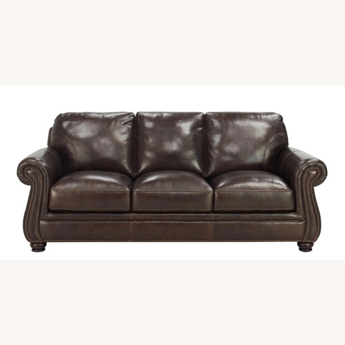 Used Raymour & Flanigan Alistair Leather Couch for sale on AptDeco