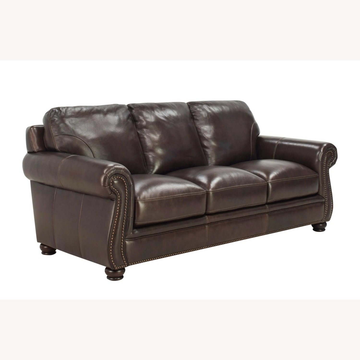 Raymour & Flanigan Alistair Leather Couch - image-2